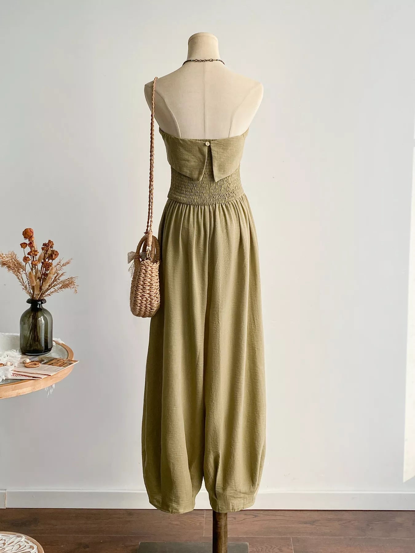 Wide Leg Tube Jumpsuit