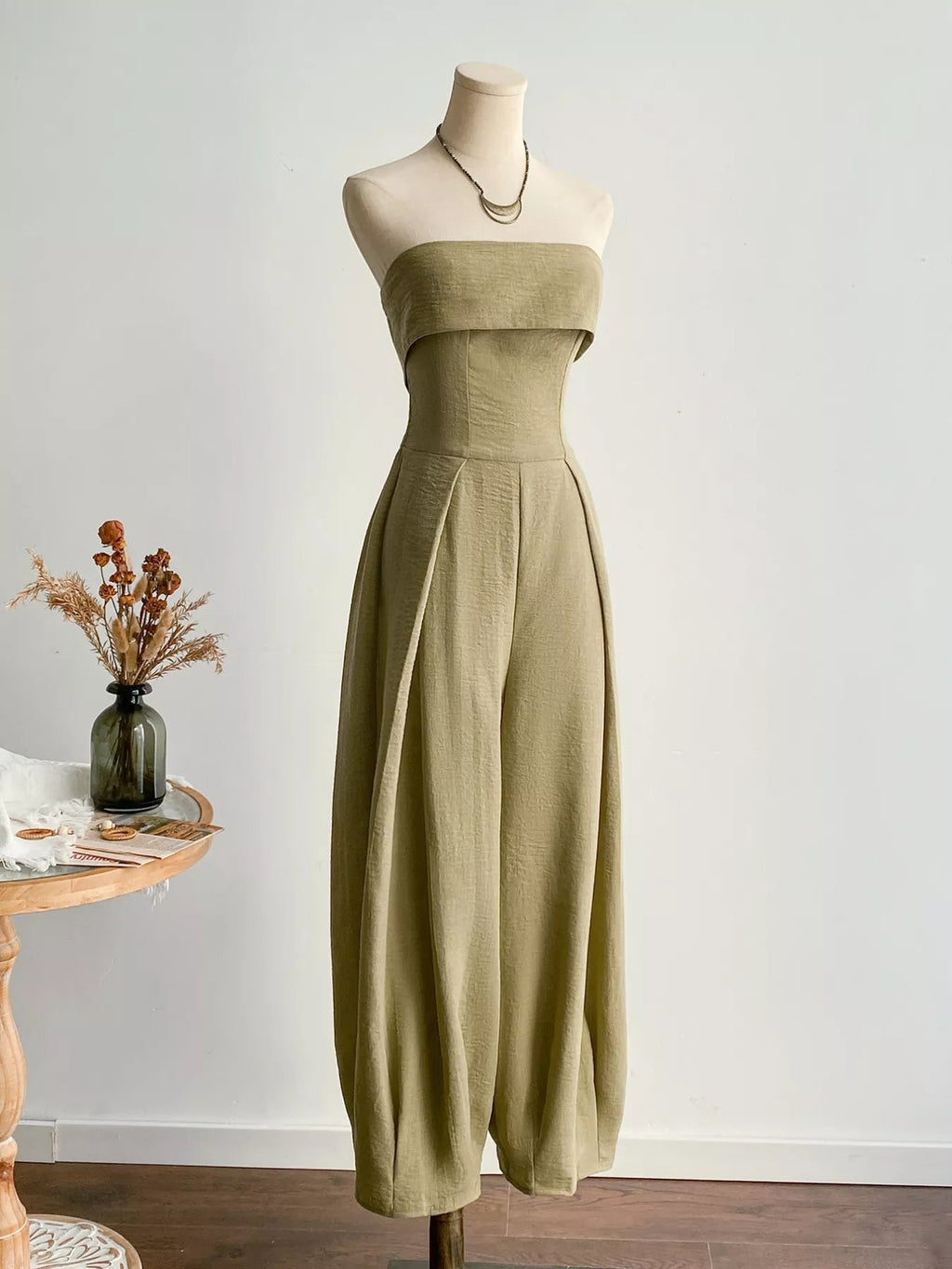 Wide Leg Tube Jumpsuit