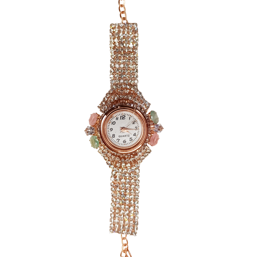 Stylish Analog Watch for Women – Elegant Round Dial with Metal Strap