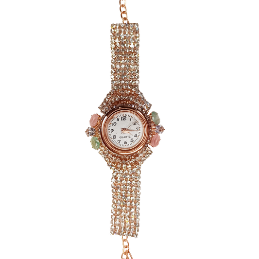 Stylish Analog Watch for Women – Elegant Round Dial with Metal Strap